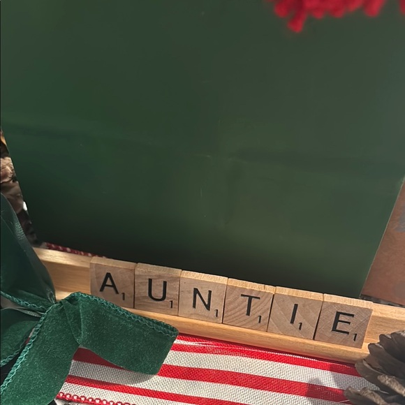 Auntie Scrabble Tile Custom Name Orders Welcomed Gift Bag Included Final Sale - Picture 1 of 1